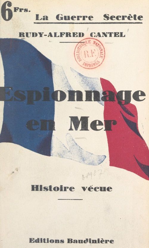 Couverture ebook de Espionnage en mer, de Rudy-Alfred Cantel