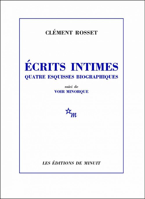 Couverture ebook de Écrits intimes, de Clément Rosset