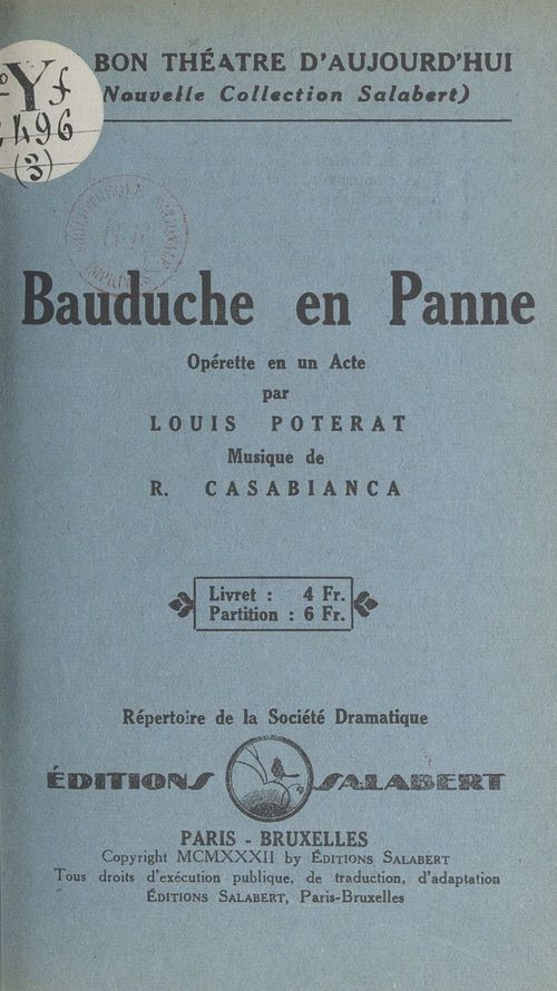 Couverture ebook de Bauduche en panne, de Louis Poterat