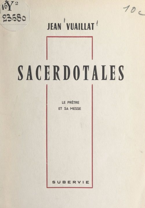 Couverture ebook de Sacerdotales, de Jean Vuaillat
