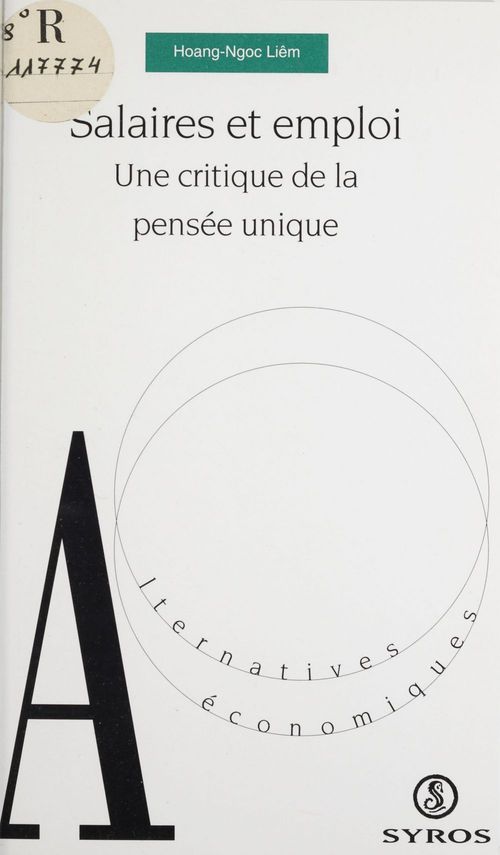 ebook cover of Salaires et emploi, by Hoang Ngoc