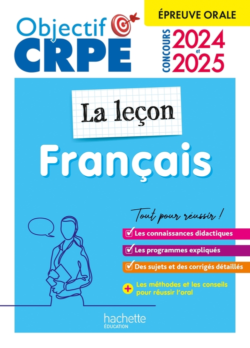 ebook cover of Objectif CRPE 2025 - Français - La leçon - épreuve orale d'admission, by Laurence Breton, Jannick Caillabet, Stéphanie Genre, Kathy Similowski, Rodolphe Viardet