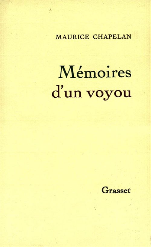 Couverture ebook de Mémoires d'un voyou, de Maurice Chapelan