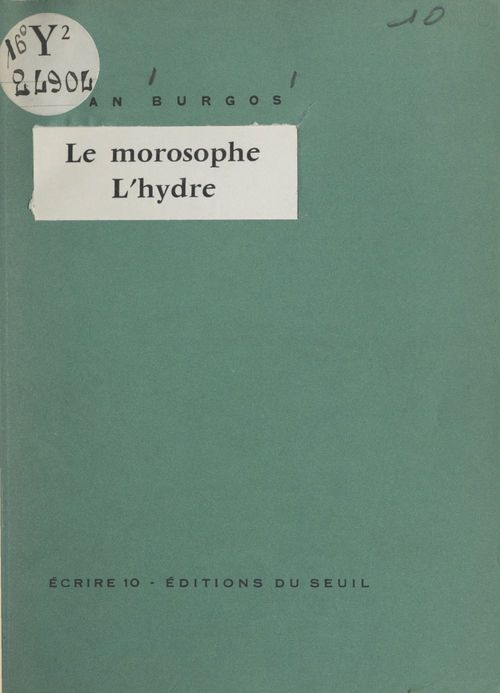 ebook cover of Le morosophe, by Jean Burgos