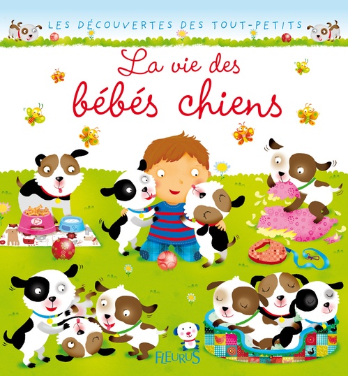 Couverture ebook de La vie des bébés chiens, de Collectif