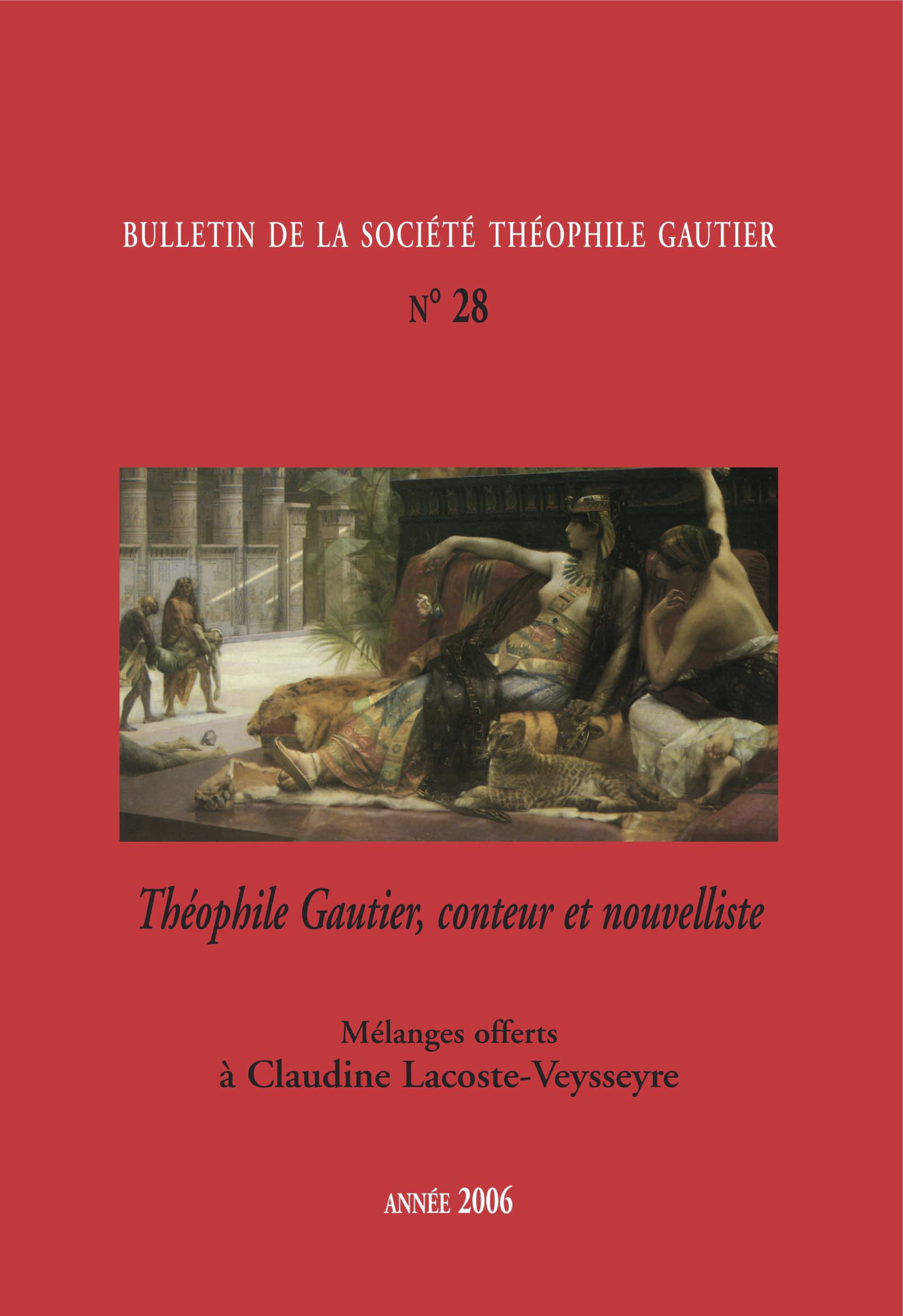 Couverture ebook de Bulletin de la société Théophile Gautier n28, de Theofile Gautier Societe