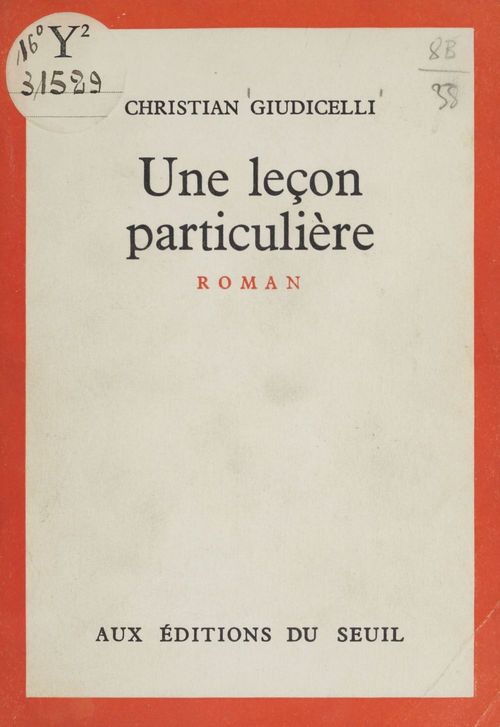 ebook cover of Une leçon particulière, by Christian Giudicelli