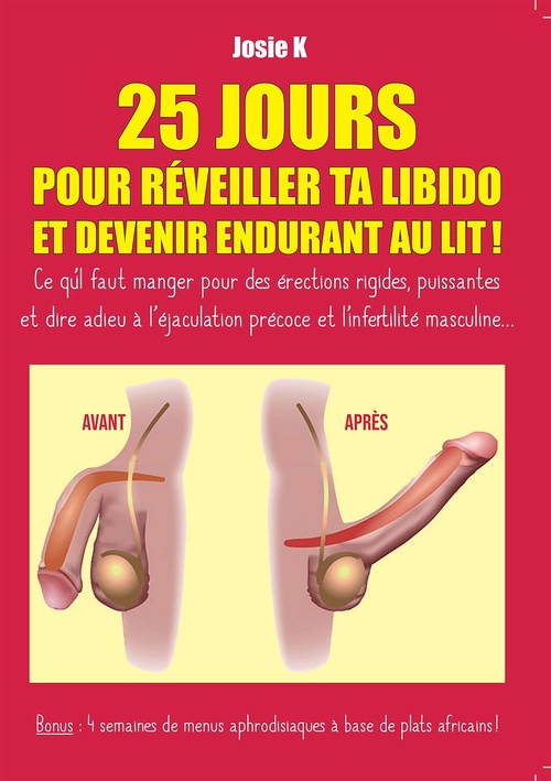 ebook cover of 25 jours pour réveiller ta libido et devenir endurant au lit !, by Josie K.