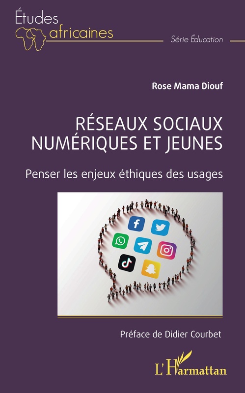 Couverture ebook de Réseaux sociaux numériques et jeunes, de Rose Mama Diouf