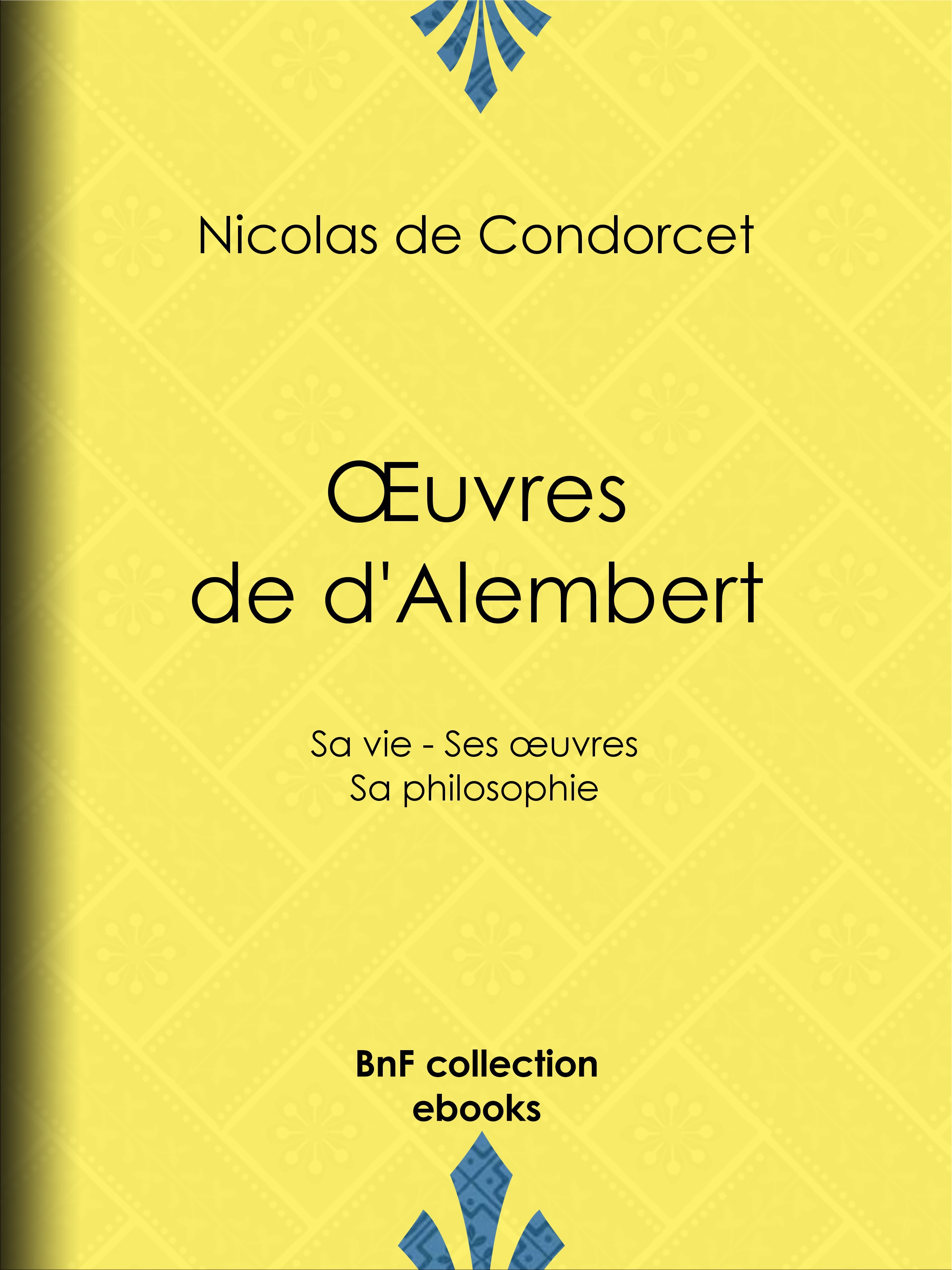 Couverture ebook de OEuvres de d'Alembert, de Nicolas de Condorcet