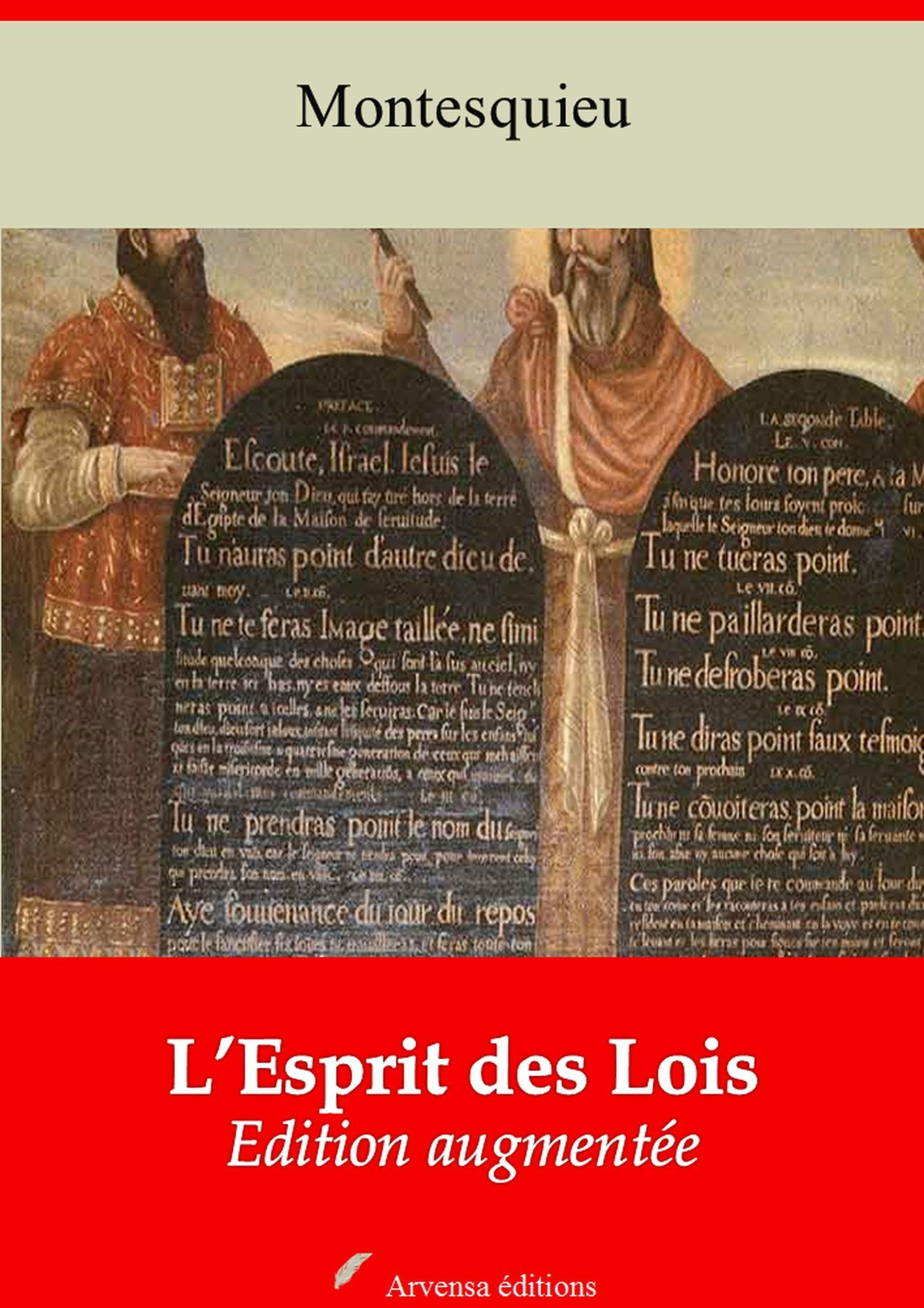 Couverture ebook de De l´esprit des lois - suivi d'annexes, de Charles De Montesquieu