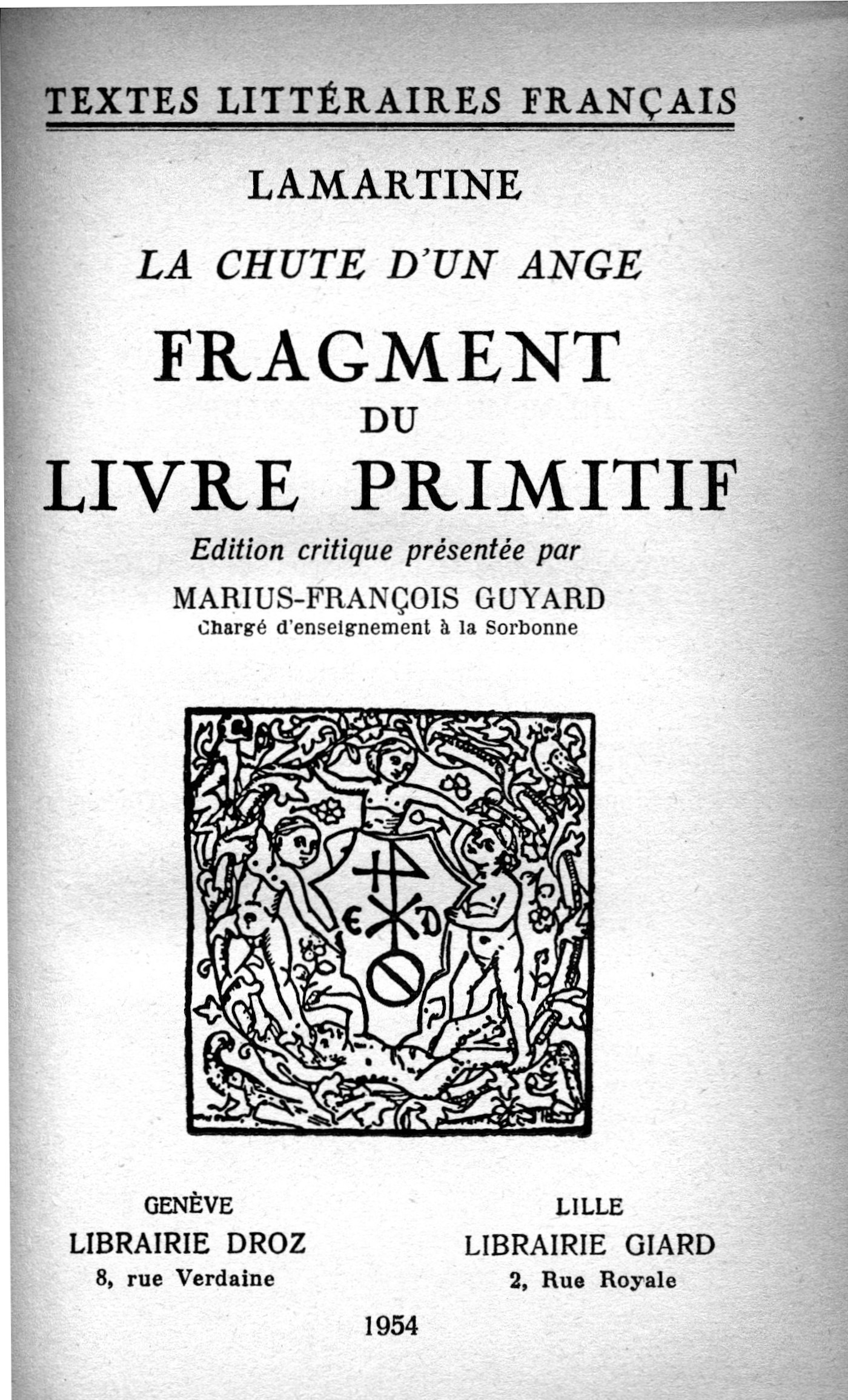 ebook cover of La Chute d´un Ange, by Lamartine