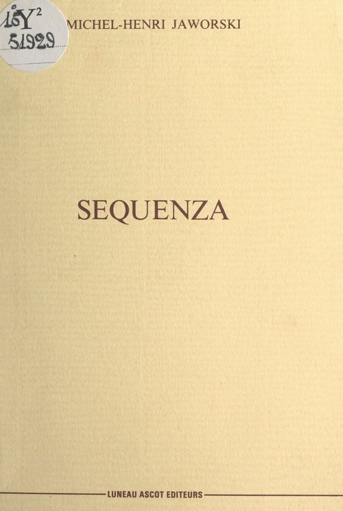 Couverture ebook de Sequenza, de Michel-Henri Jaworski