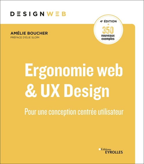 Couverture ebook de Ergonomie web et UX Design, 4e édition, de Amélie Boucher