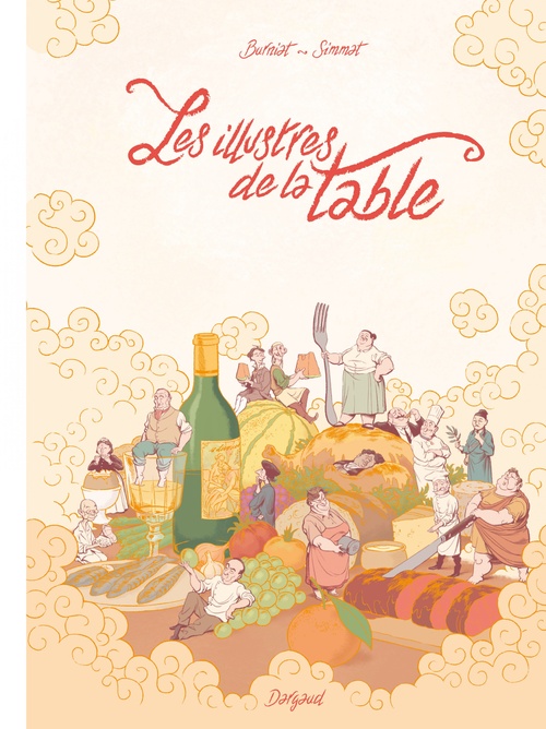 Couverture ebook de Les Illustres de la Table, de Benoist Simmat, Mathieu Burniat