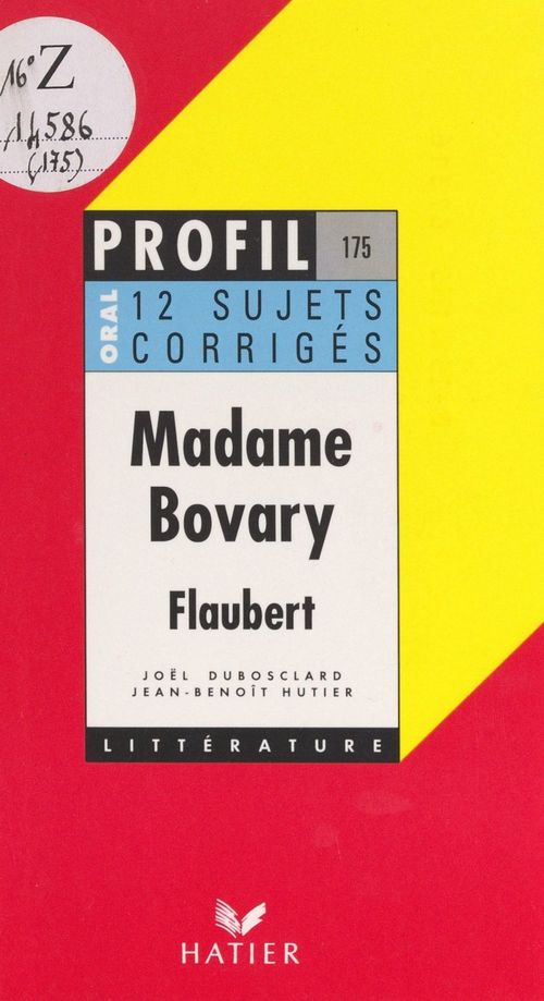 ebook cover of Madame Bovary, Flaubert, by Joël Dubosclard, Jean-benoit Hutier