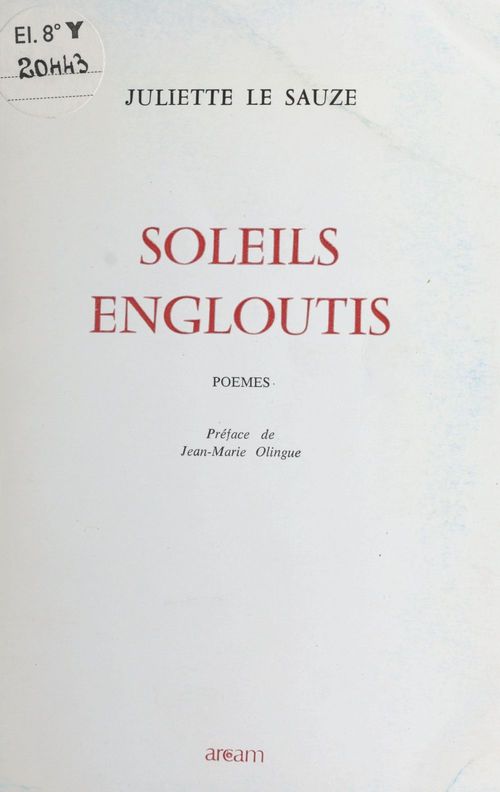 ebook cover of Soleils engloutis, by Juliette Le Sauze