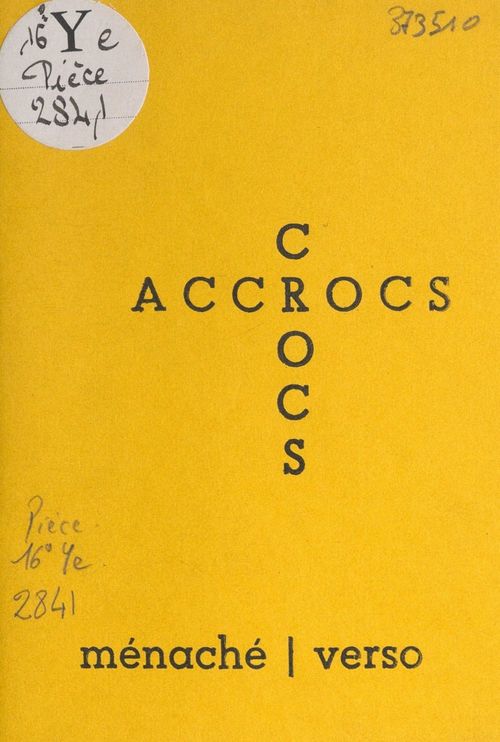 ebook cover of Crocs-accrocs, by Ménaché