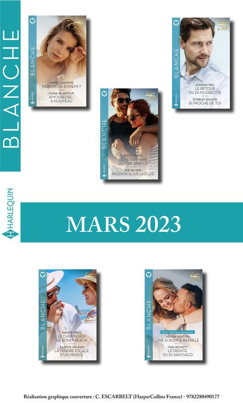 Couverture ebook de Pack mensuel Blanche - 10 romans (Mars 2023), de Collectif