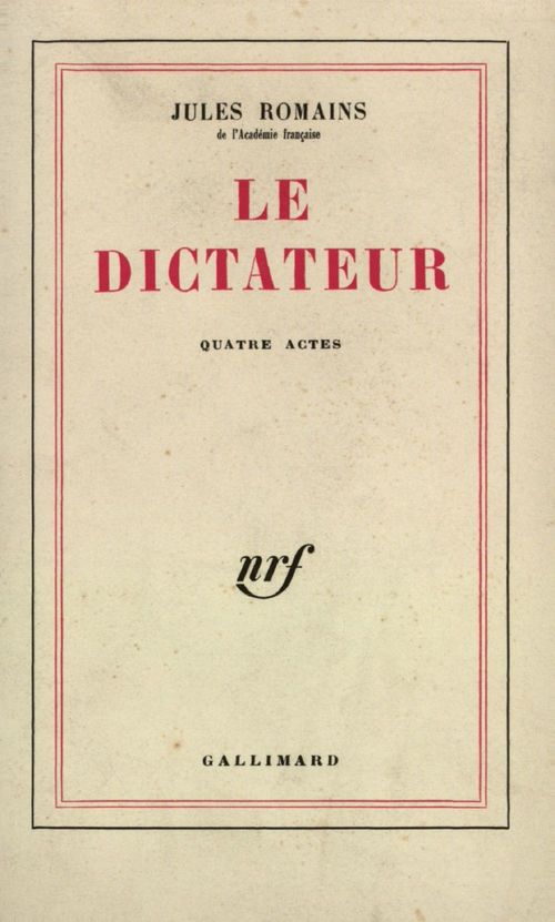 Couverture ebook de Le Dictateur, de Jules Romains