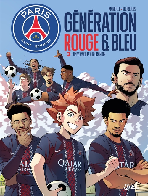 Couverture ebook de Paris Saint-Germain : Génération rouge et bleue T03 - Un voyage pour grandir, de Mathieu Mariolle