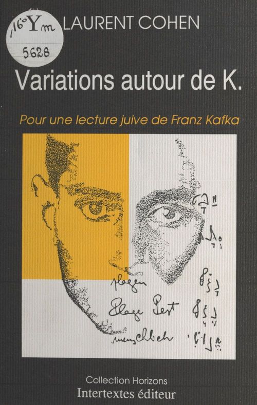 ebook cover of Variations autour de K. : Pour une lecture juive de Franz Kafka, by Laurent Cohen