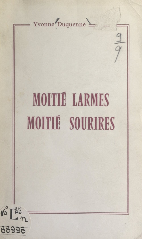 ebook cover of Moitié larmes, moitié sourires, by Yvonne Duquenne