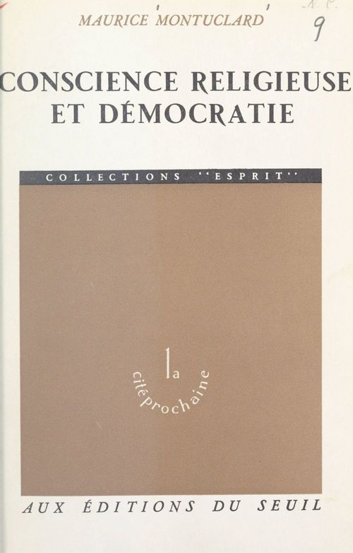 Couverture ebook de Conscience religieuse et démocratie, de Maurice Montuclard