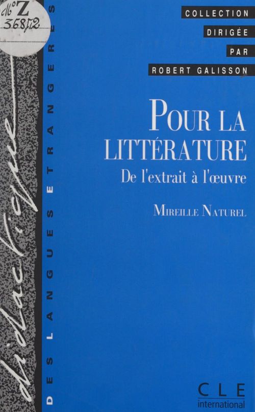 ebook cover of Pour la littérature, by Mireille Naturel