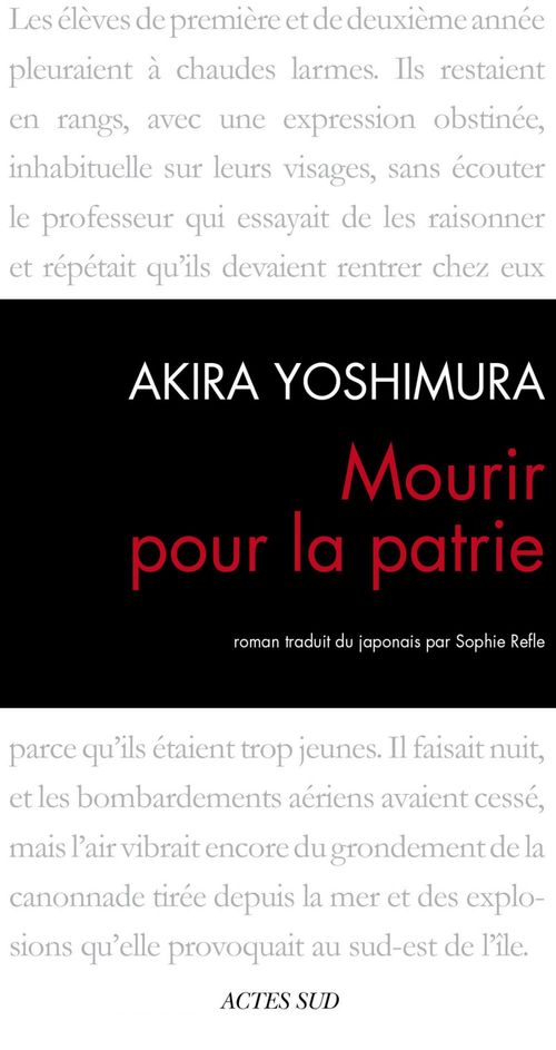 ebook cover of Mourir pour la patrie, by Akira Yoshimura