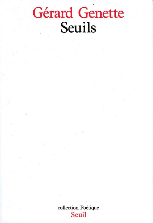 Couverture ebook de Seuils, de Gérard Genette