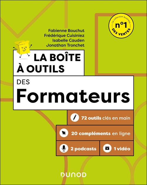 ebook cover of La boîte à outils des formateurs - 5e éd., by Fabienne Bouchut, Frédérique Cuisiniez, Isabelle Cauden, Jonathan Tronchet