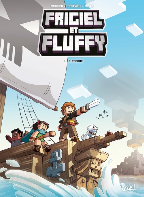 ebook cover of Frigiel et Fluffy T05 - L'île perdue - Minecraft, by Frigiel