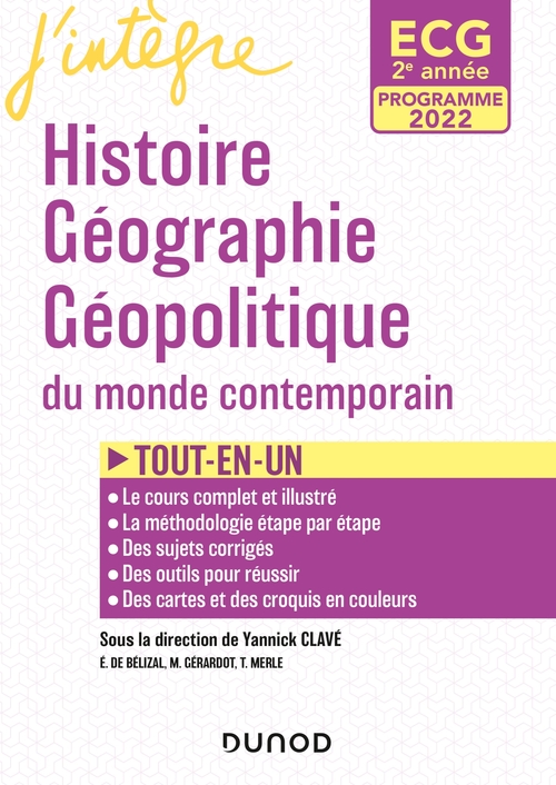 ebook cover of ECG 2 - Histoire Géographie Géopolitique du monde contemporain - Programmes 2022, by Pierre Ageron, Edouard de Bélizal, Yannick Clavé, Collectif