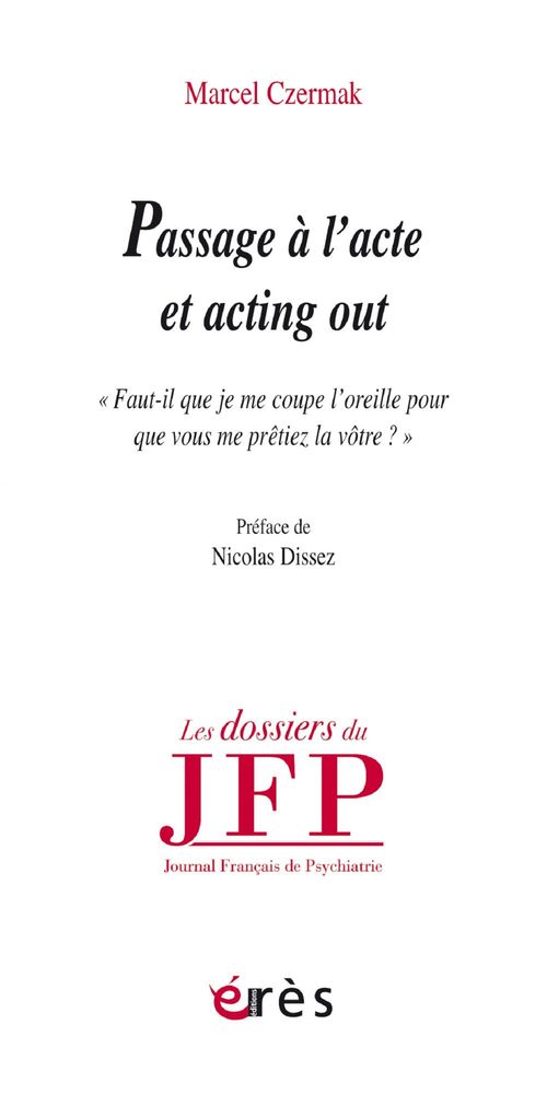 ebook cover of Passage à l'acte et acting out, by Marcel Czermak