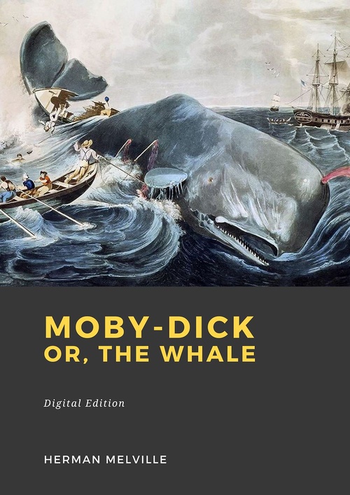 ebook cover of Moby-Dick, by Herman Melville
