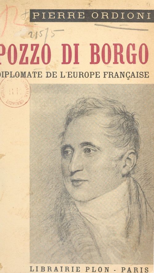 Couverture ebook de Pozzo di Borgo, de Pierre Ordioni