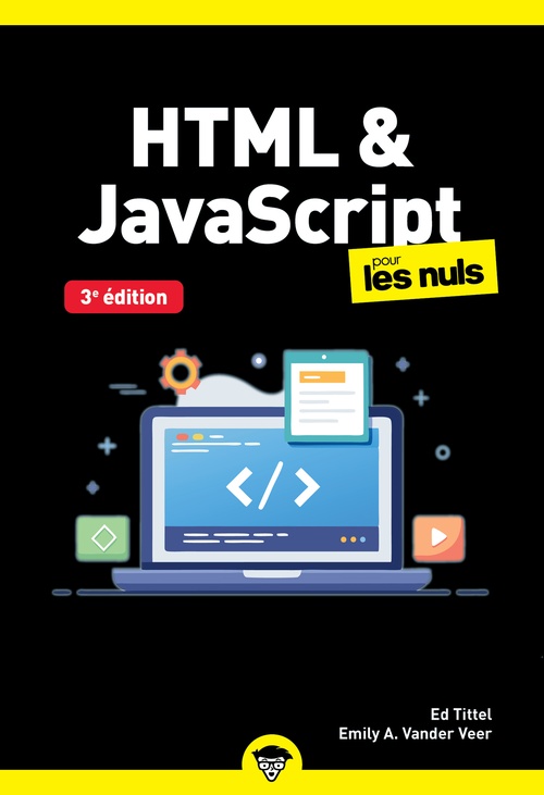 ebook cover of HTML & JavaScript pour les Nuls poche - 3e édition, by Ed Tittel, Emily A. Vander Veer