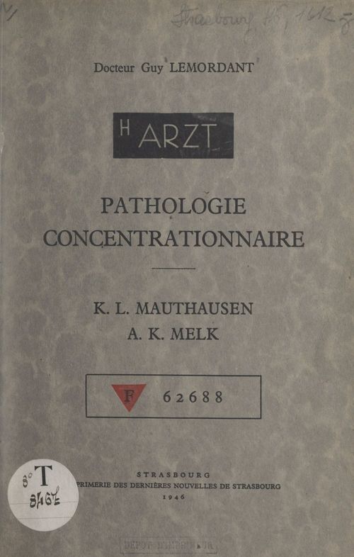 Couverture ebook de Pathologie concentrationnaire, de Guy Lemordant