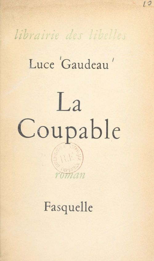 Couverture ebook de La coupable, de Luce Gaudeau