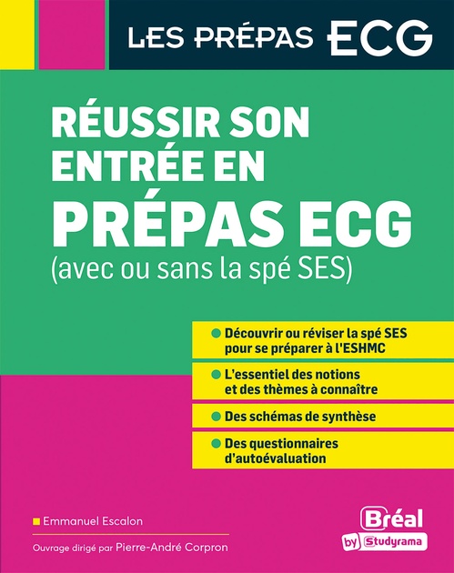 ebook cover of Réussir son entrée en prépa ECG (avec ou sans la spé SES), by Emmanuel Escalon