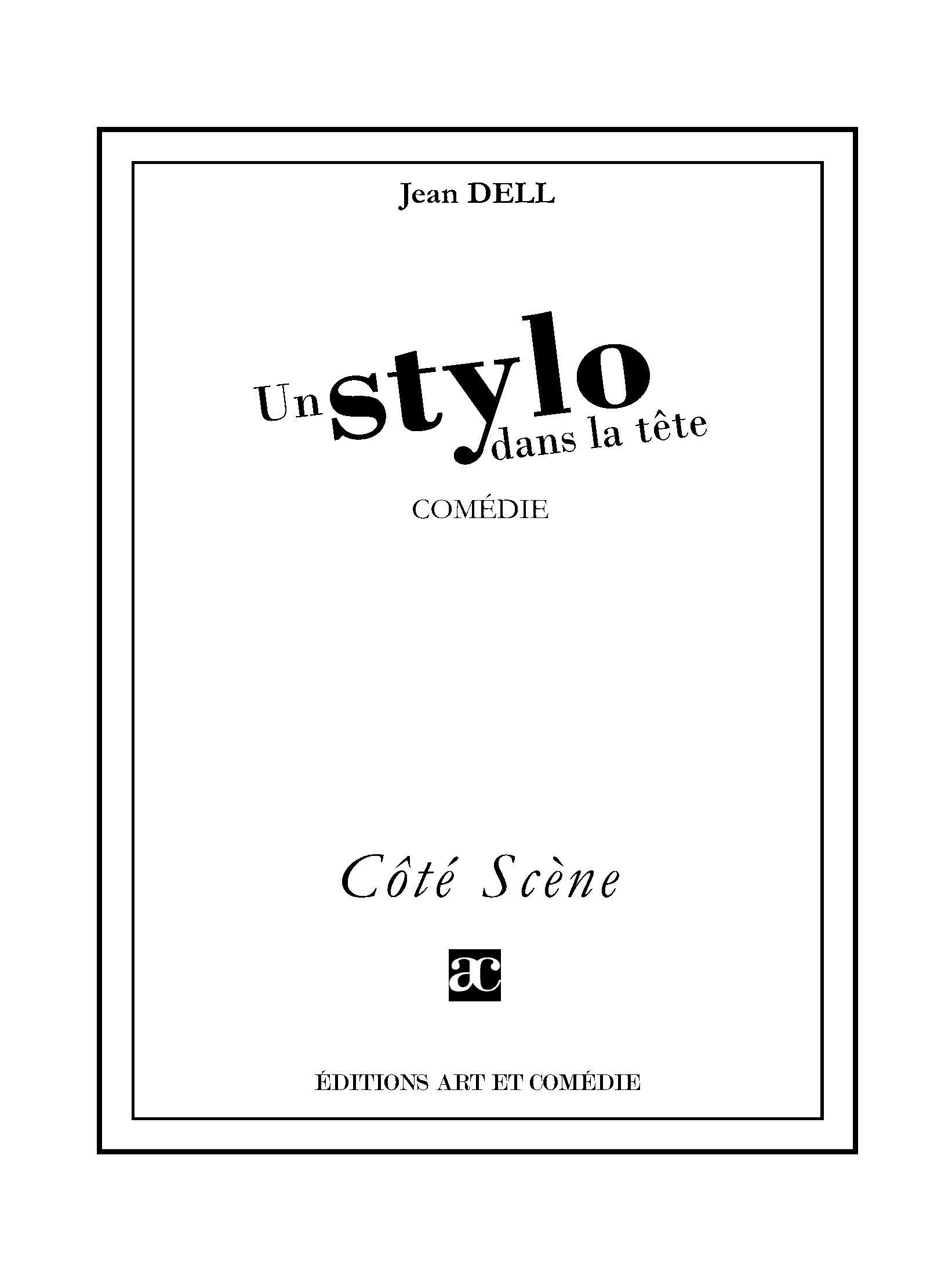 ebook cover of Un stylo dans la tête, by Jean Dell