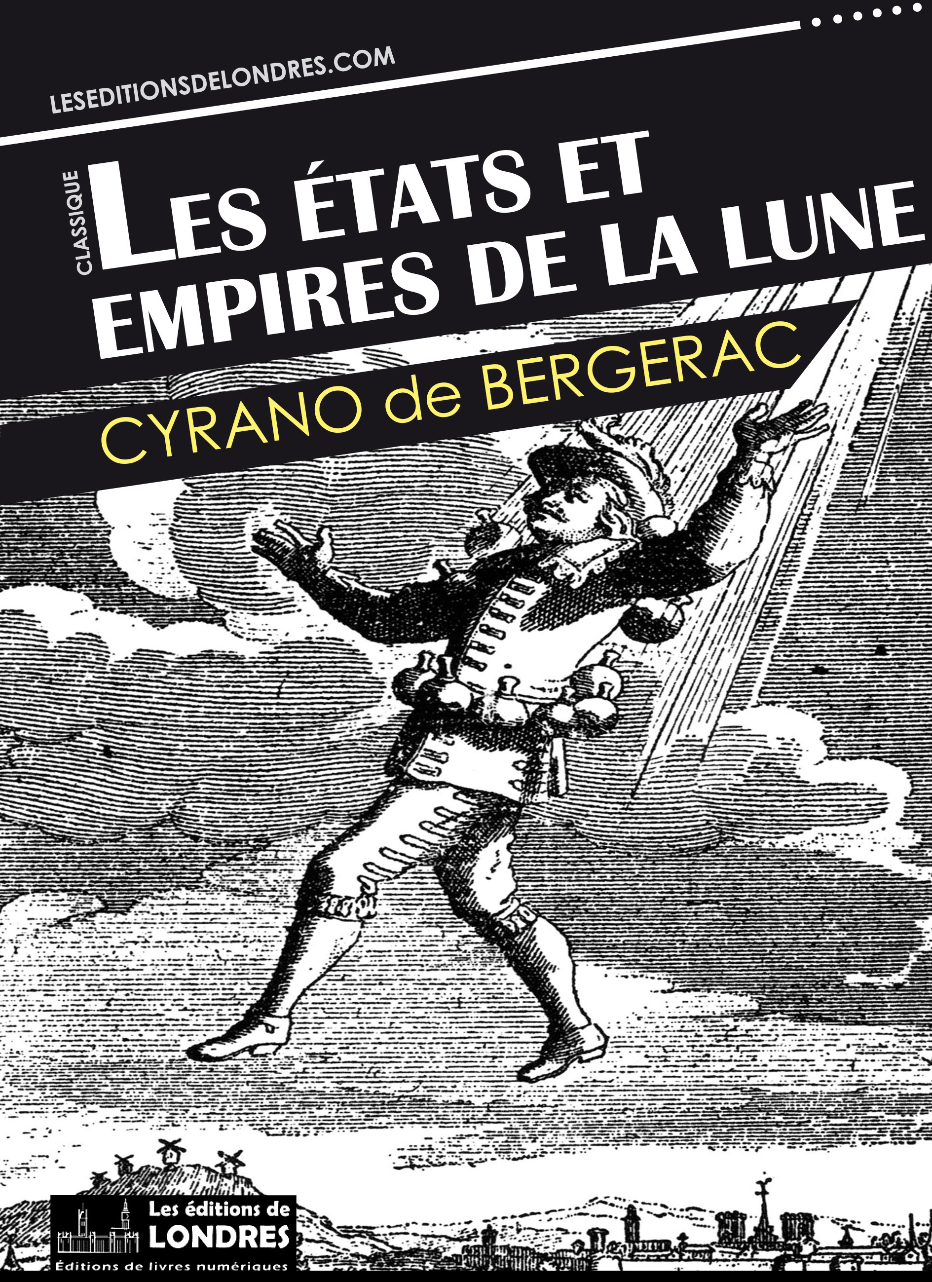 Couverture ebook de Les États et Empires de la lune, de Cyrano De Bergerac