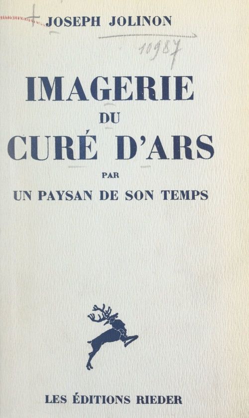 Couverture ebook de Imagerie du curé d'Ars, de Joseph Jolinon