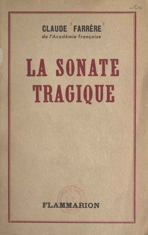 Couverture ebook de La sonate tragique, de Claude Farrère
