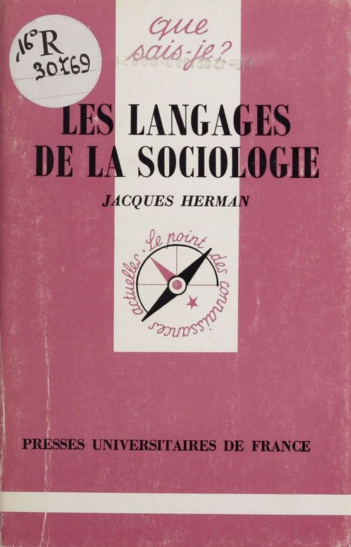 Couverture ebook de Les Langages de la sociologie, de Jacques Herman