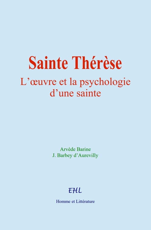 ebook cover of Sainte Thérèse, by Arvede Barine, J. Barbey D'Aurevilly