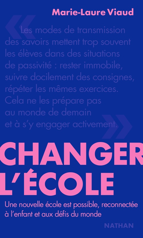 ebook cover of Changer l'école, by Marie-Laure Viaud