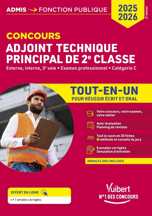 ebook cover of Concours Adjoint technique principal de 2e classe - Catégorie C - Tout-en-un - Annales 2024 incluses, by Olivier Bellégo