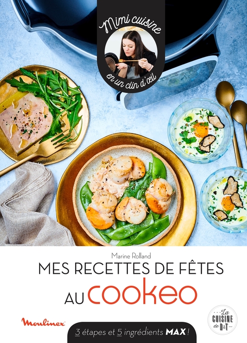 Couverture ebook de Recettes de fêtes au cookeo, de Marine Rolland